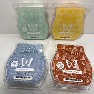 scentsy wax bars bundle MIXED LOTx4 Bonfire Beach, Whiskey, River, +2
